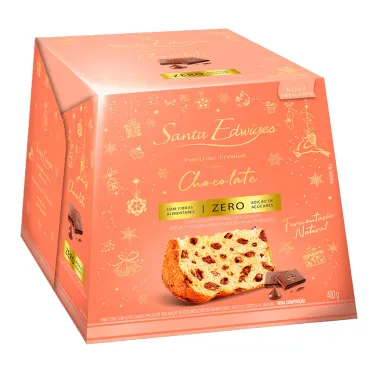 Panettone Premium Santa Edwiges com Gotas de Chocolate Zero 400g