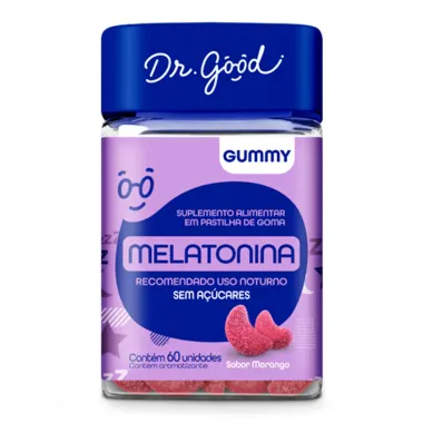 Meltonina Dr. Good Gummy Sabor Morango 60 Unidades