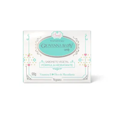 Sabonete em Barra Vegetal Giovanna Baby Candy &Oacute;leo de Macad&acirc;mia e Vitamina E 90g