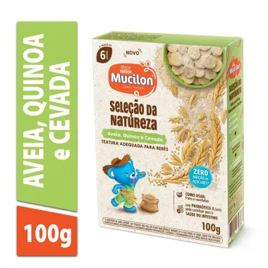 Mucilon Cereal Infantil Seleção da Natureza Aveia, Quinoa e Cevada 6+ Meses 100g