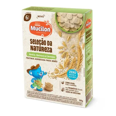 Mucilon Cereal Infantil Seleção da Natureza Aveia, Quinoa e Cevada 6+ Meses 100g