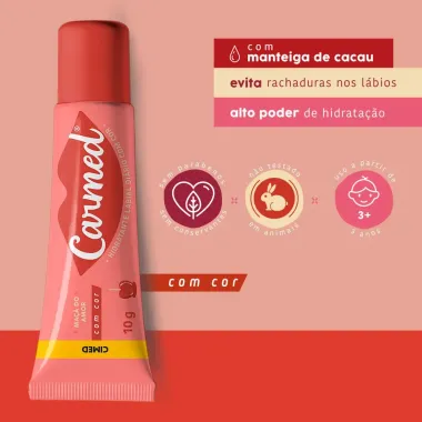 Hidrante Labial Carmed Maçã do Amor com Cor 10g