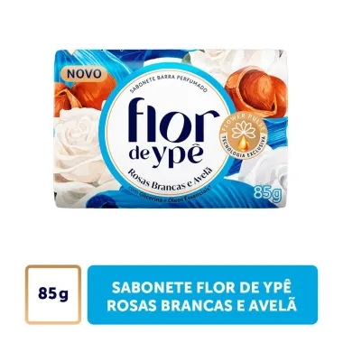 Sabonete Flor De Yp&ecirc; Rosas Brancas e Avel&atilde; 85g