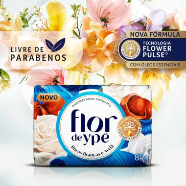 Sabonete Flor De Yp&ecirc; Rosas Brancas e Avel&atilde; 85g