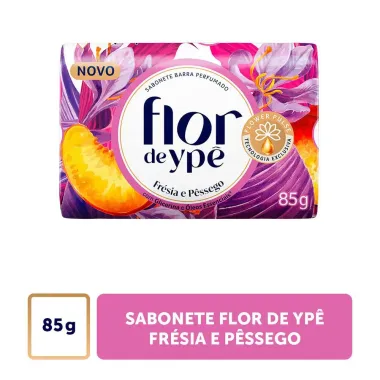 Sabonete Flor de Yp&ecirc; Fr&eacute;sia e P&ecirc;ssego 85g