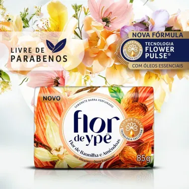 Sabonete em Barra Yp&ecirc; Flor de Baunilha e Am&ecirc;ndoas 85g