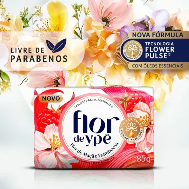 Sabonete Flor de Yp&ecirc; Flor de Ma&ccedil;&atilde; e Framboesa 85g