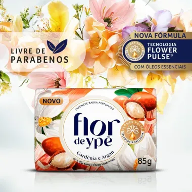 Sabonete Flor de Yp&ecirc; Gard&ecirc;nia e Argan 85g