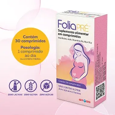 Folia Pré Suplemento Alimentar com 30 Comprimidos