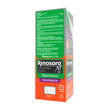 Rinosoro XT SIC 3% Solução Nasal Spray 50ml Caixa Verso