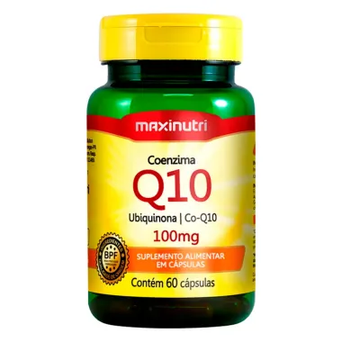 Coenzima Q10 100mg Maxinutri com 60 Cápsulas