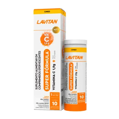 Lavitan Vitamina C 1,9G Super Fórmula 10 Comprimidos Efervescentes Frente