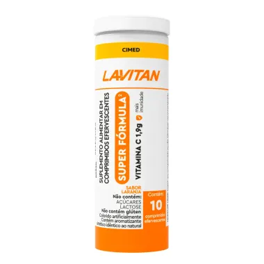 Lavitan Vitamina C 1,9G Super Fórmula 10 Comprimidos Efervescentes Frasco