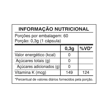 Vitamina K2 MK7 149,06mcg Health Labs com 60 C&aacute;psulas