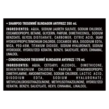 Shampoo 350ml e Condicionador 175ml TRESemmé Blindagem Antifrizz
