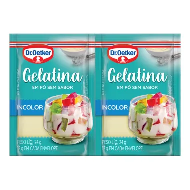 Gelatina em Pó Dr. Oetker Incolor Sem Sabor 24g