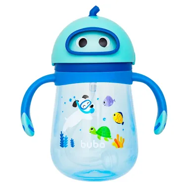 Copo Buba com Alça Mergulho 12+ Meses Azul Desenhos Sortidos 300ml