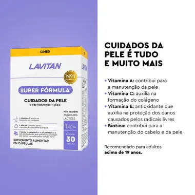 Lavitan Cuidados da Pele Super Fórmula com 30 Cápsulas