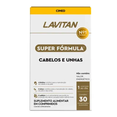 Lavitan Cabelos e Unhas Super Fórmula Comprimidos Frente