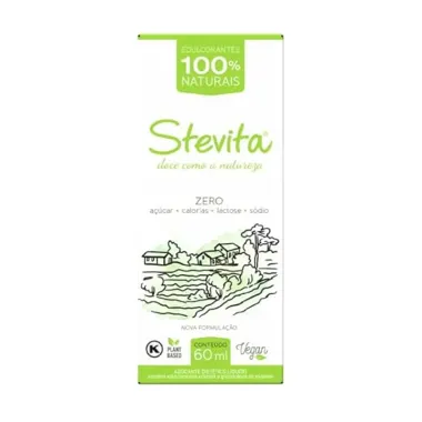 Adocante Líquido Stevita Edulcorantes 100% Naturais 60ml