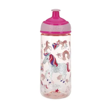 Garrafinha Squeeze Nuby com Glitter cor Rosa 540ml