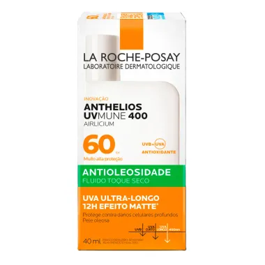 Protetor Solar Anthelios UVmune 400 Airlicium FPS 60 Antioleosidade Fluido Toque Seco 40ml
