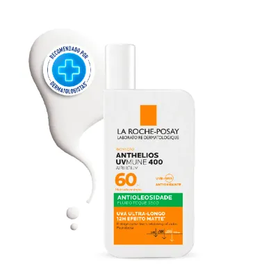 Protetor Solar Anthelios UVmune 400 Airlicium FPS 60 Antioleosidade Fluido Toque Seco 40ml