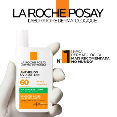 Protetor Solar Anthelios UVmune 400 Airlicium FPS 60 Antioleosidade Fluido Toque Seco 40ml