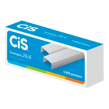 Grampo para Grampeador CiS 26/6 Galvanizado 5.000 Unidades