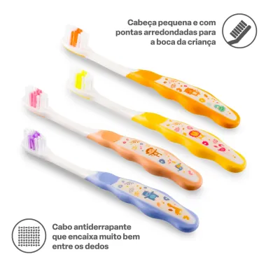 Escova Dental Infantil Clear UP Cerdas Super Macias 1+ Anos Verso 2