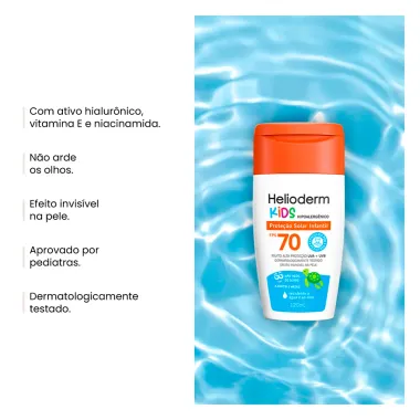 Protetor Solar Infantil Helioderm Kids FPS 70 Hipoalérgico 120ml