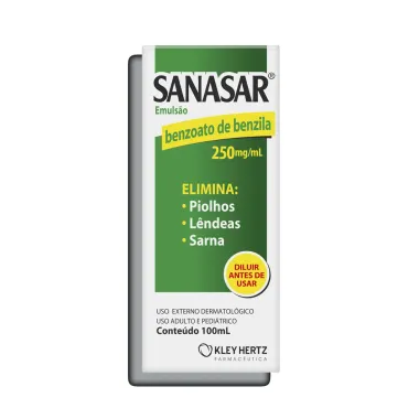 Sanasar Benzoato de Benzila 250mg/ml Emulsão 100ml