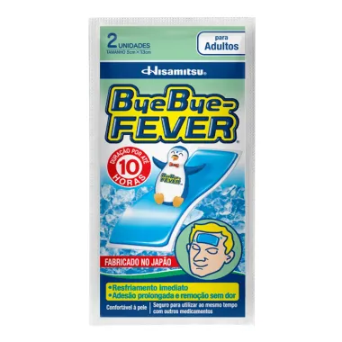 Adesivo para Febre Bye Bye Fever Adultos com 2 Unidades