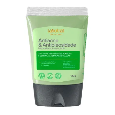 Máscara Facial de Argila Verde Labotrat Dermo Skin Antiacne e Antioleosidade 130g