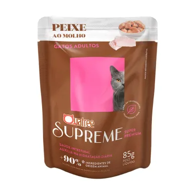 Ração Úmida para Gato Quatree Supreme Super Premium Peixe ao Molho 85g