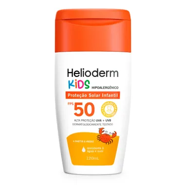 Protetor Solar Infantil Helioderm Kids Hipoalergênico FPS50 120ml