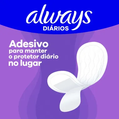 Protetor Di&aacute;rio Always Di&aacute;rios Prote&ccedil;&atilde;o Sem Perfume 80 Unidades