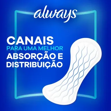 Protetor Di&aacute;rio Always Di&aacute;rios Respir&aacute;vel Sem Perfume com 80 Unidades