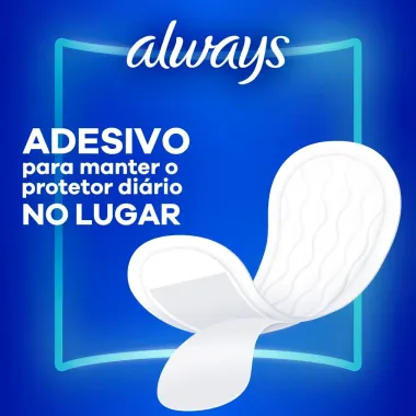 Protetor Di&aacute;rio Always Di&aacute;rios Respir&aacute;vel Sem Perfume com 80 Unidades