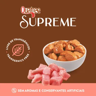 Ração Úmida para Cachorro Adulto Quatree Supreme Super Premium Sabor Frango ao Molho em Sachê 100g