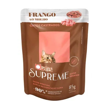 Ração Úmida para Gatos Castrados Quatree Supreme Super Premium Frango ao Molho 85g