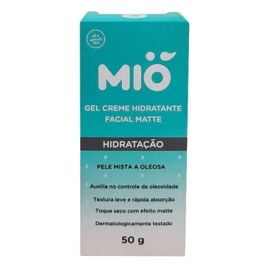 Gel Creme Mió Hidratante Facial Matte Hidratação Pele Mista a Oleosa 50g Caixa