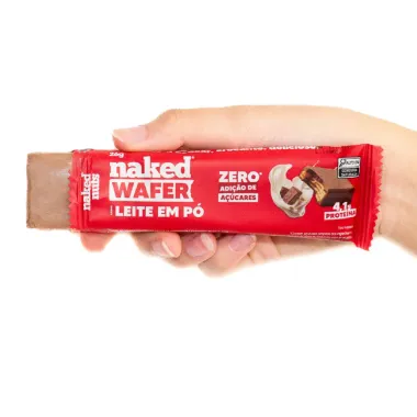 Wafer com Whey Protein Naked Bites Sabor Chocolate Zero Açúcar 26g