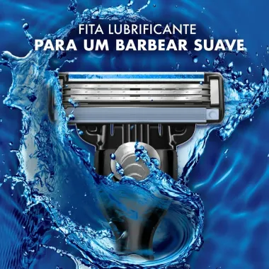 Kit Aparelho de Barbear Gillette Mach3 1 Unidade e 3 Cargas