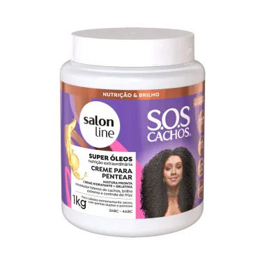 Creme Pentear Salon line S.O.S Super Óleos Hidratante com Gelatina 1kg