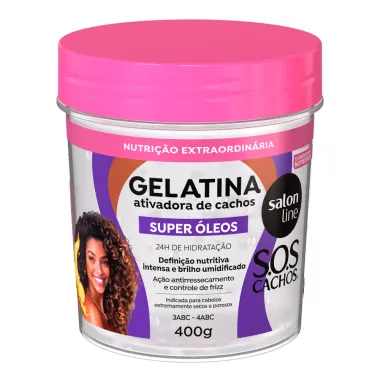 Gelatina Salon Line SOS Cachos Ativadora de Cachos Super &Oacute;leos 400g