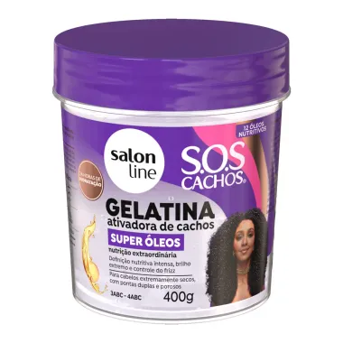 Gelatina Salon Line S.O.S Cachos Ativadora de Cachos Super Óleos 400g