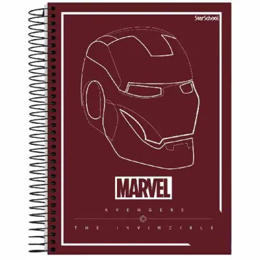 Caderno Espiral Universitário Starschool Marvel 80 Folhas Capa Sortida 1 Unidade