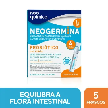 Neogermina Probiótico 4BI com 5 Flaconetes de 5ml cada