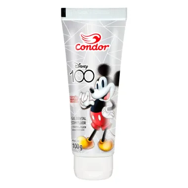 Gel Dental Condor Disney 100 com Flúor Sabor Menta Suave 100g